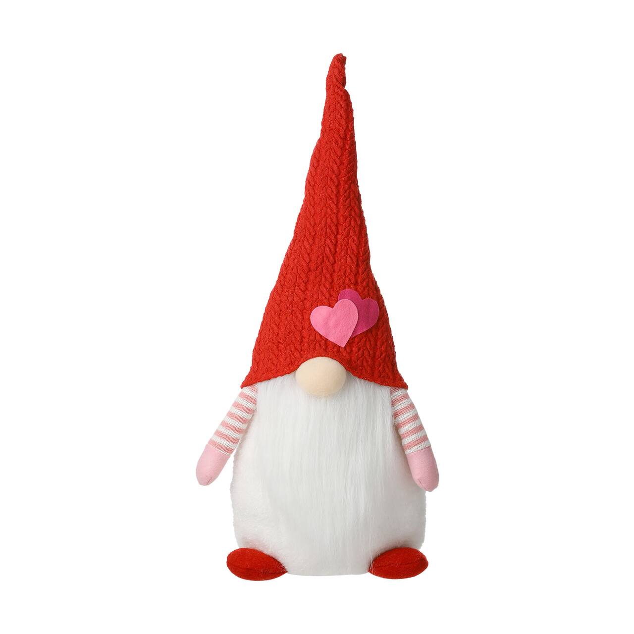 Glitzhome&#xAE; 25.5&#x22; Valentine&#x27;s Standing Fabric Gnome D&#xE9;cor